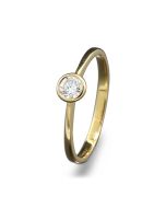 Diamantring  1 Brillant-Solitär 0,21 carat in 750-Gelbgold