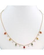 Edelsteinkette farbig bunter Schmuck Halskette