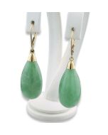 Jadeschmuck grüner Farbstein Ohrhänger Hängeohrringe Jade München kaufen