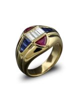 Ring farbige Edelsteine Diamant