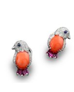 Ohrringe Schmuck Webshop online kaufen Ohrschmuck Vogel 18 Karat Weißgold
