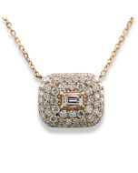 Halskette Rotgold Brillanten Diamanten Ankerkette