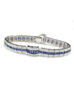 Diamantarmband Brillanten Saphire 750er Weißgold Luxusschmuck sicher online bestellen