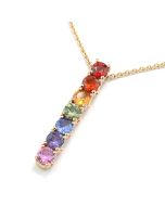 Markenschmuck A. Odenwald Modell Lola Saphire Regenbogen bunte Edelsteine