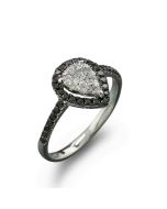 Ring Diamanten Brillanten weiß schwarz Weißgold 18 Karat kaufen