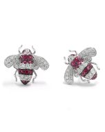 Ohrring Biene Geschenk Tierliebhaber Tierfreundin Weißgold Echtschmuck