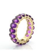 Amethystring Eternity Memory violette Steine 18 Karat Gelbgold online bestellen