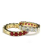 Ohrringe Gelbgold Gold Diamant Rubin