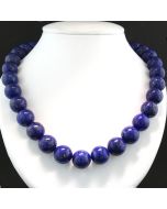 Kette Schmuck Farbstein blau Lapis Kugeln online kaufen