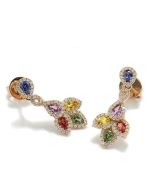 Rainbow Ohrringe Ohrhänger Regenbogen Rotgold Roségold