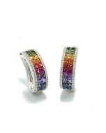 Ohrschmuck modern Ohrringe Weißgold Rainbow-Saphir online bestellen