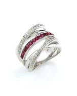Rubinring rote Edelsteine Diamanten