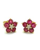 Ohrschmuck echte Edelsteine Rubine Geschenk für Frauen