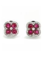 Ohrschmuck Rubine rote Farbedelsteine online kaufen