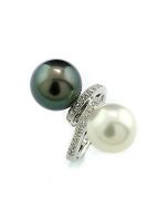 Ring Perlen Tahitiperle Südseeperle Diamant Weißgold online bestellen