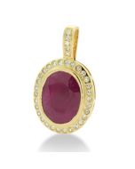 Anhänger Rubin echter Rubin Schmuck kaufen Gutachten Expertise Juwelier München Nähe von Solln Grünwald